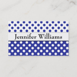 Modern Professional Blue Polka Dot Visitekaartje