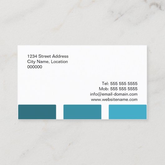 Modern Professional Blue Visitekaartje (Achterkant)