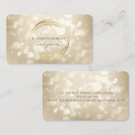 Modern Professional Bokeh Geometric Visitekaartje (Voorkant / Achterkant)