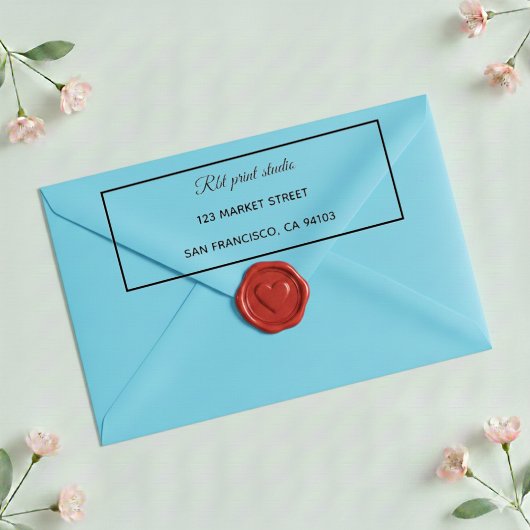 Modern Professional Border Return Address Stamp Zelfinktende Stempel