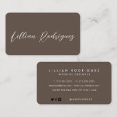 Modern Professional Brown Visitekaartje (Voorkant / Achterkant)
