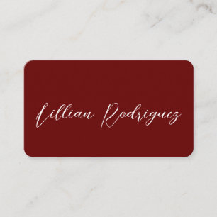 Modern Professional Burgundy Signature Visitekaartje