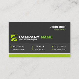 Modern Professional Business Card in Dark Gray Visitekaartje