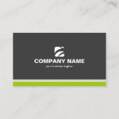 Modern Professional Business Card in Dark Gray Visitekaartje (Achterkant)