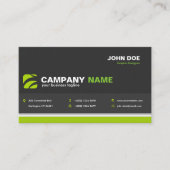 Modern Professional Business Card in Dark Gray Visitekaartje (Voorkant)