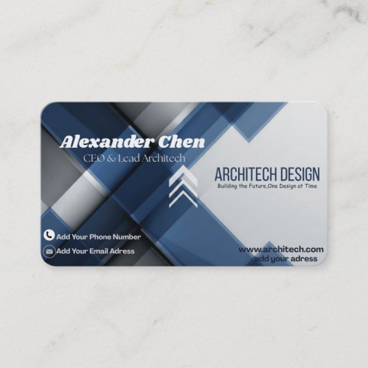 Modern Professional Business Card Visitekaartje (Voorkant)