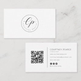 Modern professional business card with QR code Visitekaartje