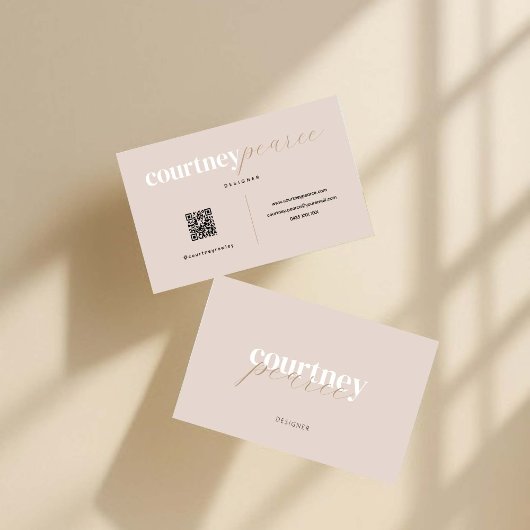 Modern professional business card with QR code Visitekaartje