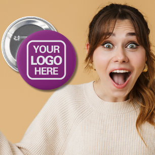 Modern Professional Business Logo Magenta Ronde Button 5,7 Cm