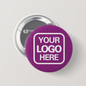 Modern Professional Business Logo Magenta Ronde Button 5,7 Cm (Voorkant /achterkant)