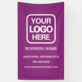 Modern Professional Business Logo Magenta Spandoek (Verticaal)