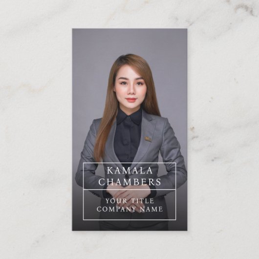 Modern Professional Business Photo Visitekaartje (Voorkant)