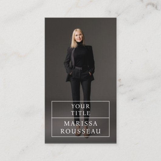 Modern Professional Business Photo Visitekaartje (Voorkant)