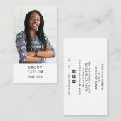 Modern Professional Business Photo Visitekaartje (Voorkant / Achterkant)