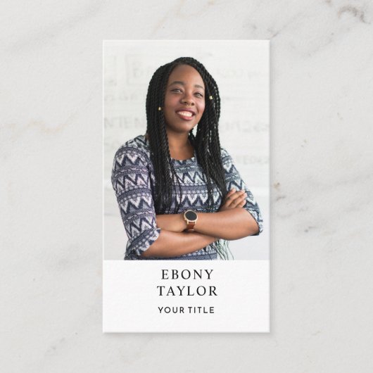 Modern Professional Business Photo Visitekaartje (Voorkant)