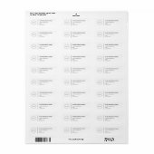 Modern Professional Business Return Address Etiket (Full Sheet)