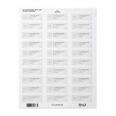 Modern Professional Business Return Address Etiket (Full Sheet)