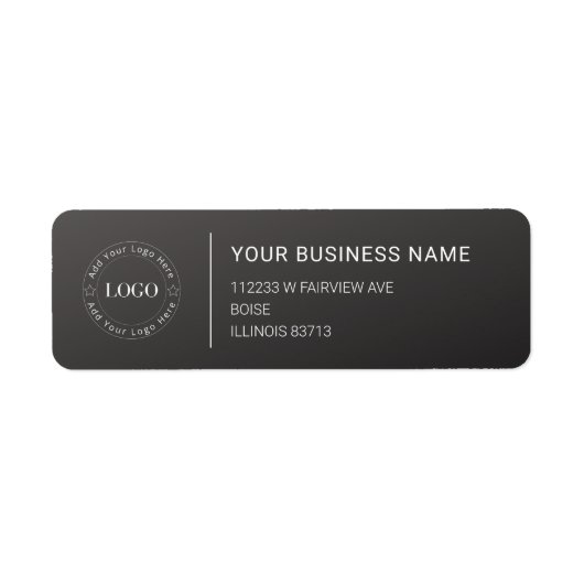 Modern Professional Business Return Address Etiket (Voorkant)