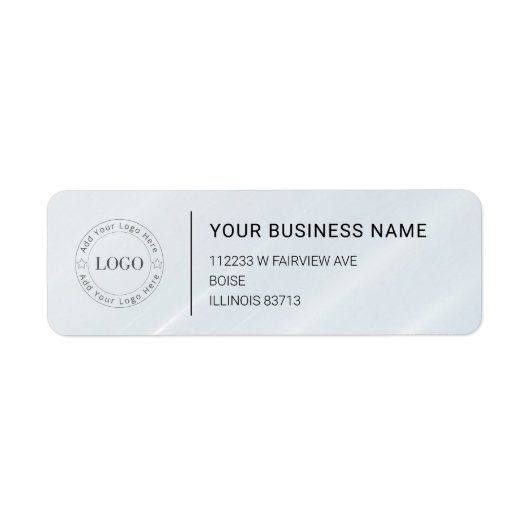 Modern Professional Business Return Address Etiket (Voorkant)