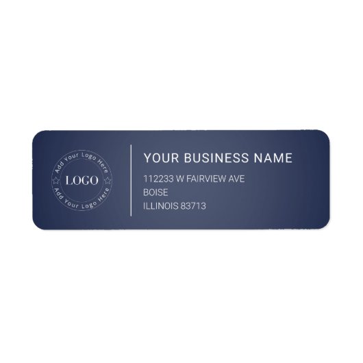 Modern Professional Business Return Address Etiket (Voorkant)