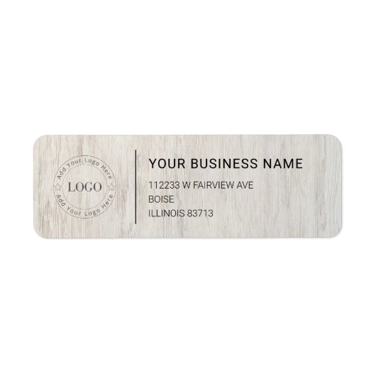 Modern Professional Business Return Address Etiket (Voorkant)