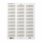 Modern Professional Business Return Address Etiket (Full Sheet)