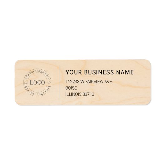 Modern Professional Business Return Address Etiket (Voorkant)