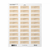 Modern Professional Business Return Address Etiket (Full Sheet)