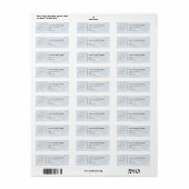 Modern Professional Business Return Address Etiket (Full Sheet)