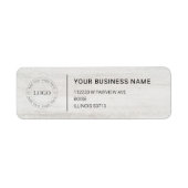 Modern Professional Business Return Address Etiket (Voorkant)