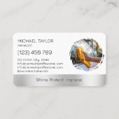 Modern Professional Car Detailing Washing Cleaning Visitekaartje (Achterkant)