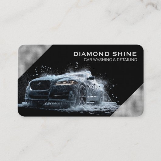 Modern Professional Car Detailing Washing Cleaning Visitekaartje (Voorkant)
