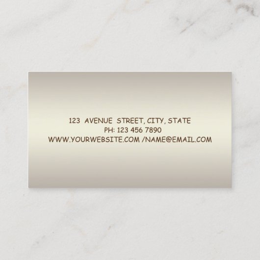 Modern Professional Charming, Lotus, Marble Visitekaartje (Achterkant)