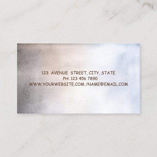 Modern Professional Charming, Mettalic, Lotus Visitekaartje (Achterkant)