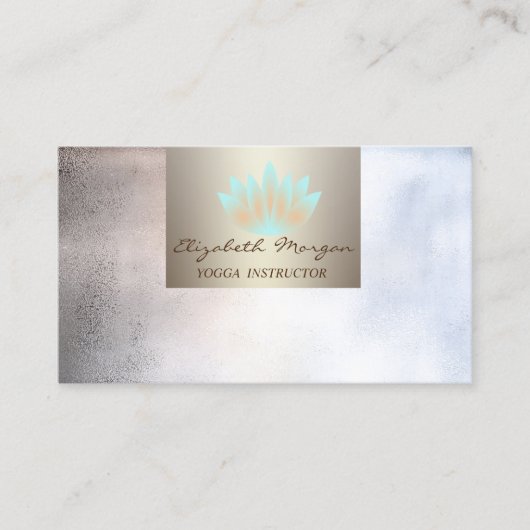 Modern Professional Charming, Mettalic, Lotus Visitekaartje (Voorkant)