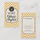 Modern Professional Chevron Hair Stylist-kaarten Afsprakenkaartje (Voorkant / Achterkant)