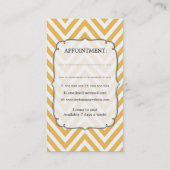 Modern Professional Chevron Hair Stylist-kaarten Afsprakenkaartje (Achterkant)