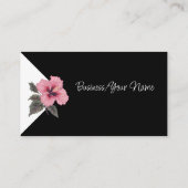 Modern Professional Classic Hibiscus Tropical  Visitekaartje (Achterkant)