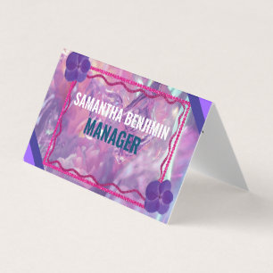 Modern Professional Classic Paarse roze stijlvol Visitekaartje