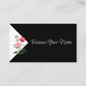 Modern Professional Classic Rose Flower  Visitekaartje (Achterkant)