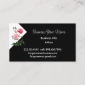 Modern Professional Classic Rose Flower  Visitekaartje (Voorkant)