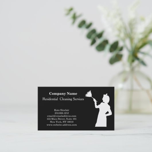 Modern Professional Cleaning Service Visitekaartje (Staand voorkant)