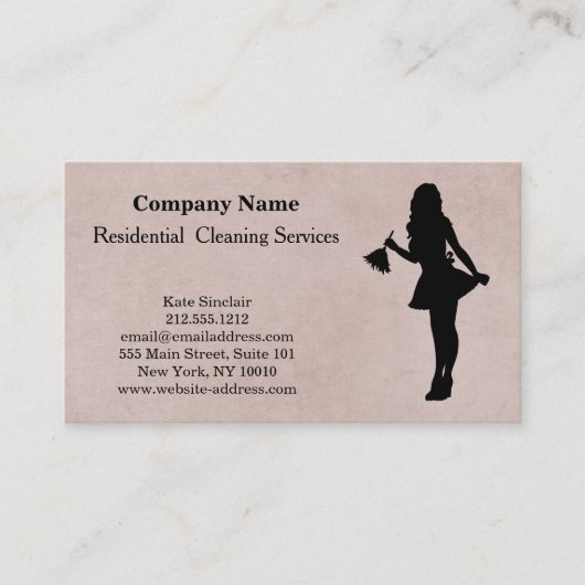 Modern Professional Cleaning Service Visitekaartje (Voorkant)