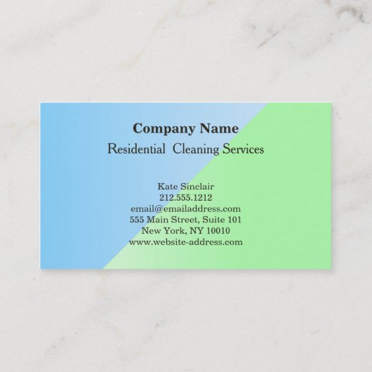 Modern Professional Cleaning Service Visitekaartje (Achterkant)