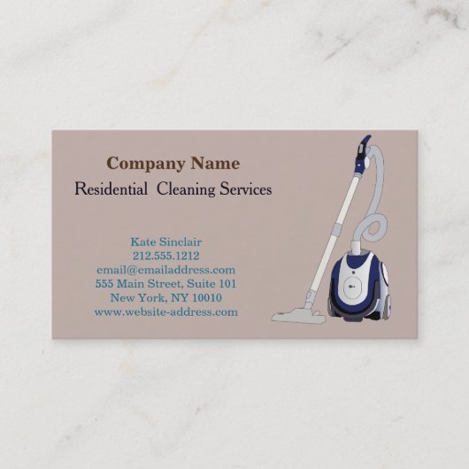 Modern Professional Cleaning Service Visitekaartje (Voorkant)