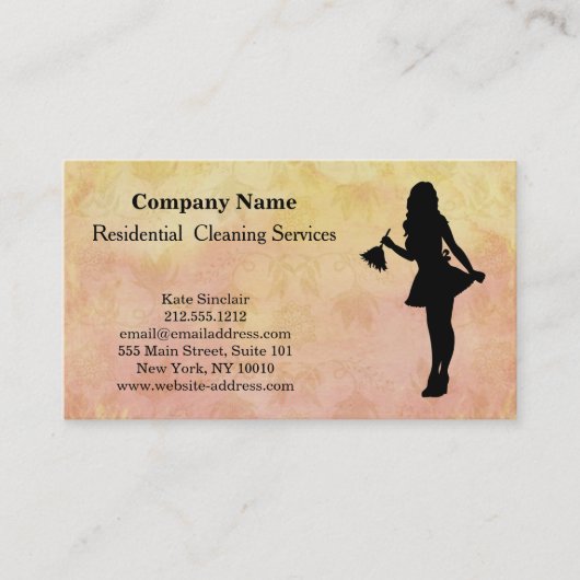 Modern Professional Cleaning Service Visitekaartje (Voorkant)