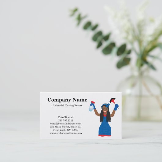 Modern Professional Cleaning Service Visitekaartje (Staand voorkant)