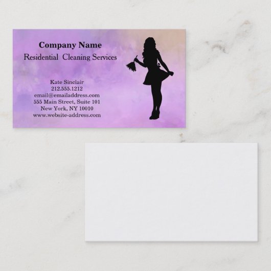 Modern Professional Cleaning Service Visitekaartje (Voorkant / Achterkant)