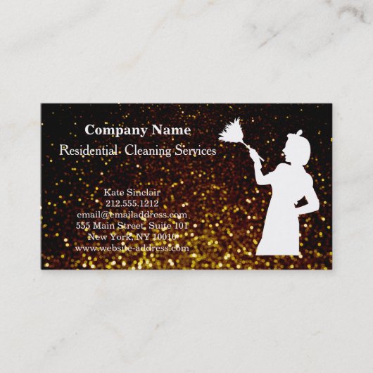 Modern Professional Cleaning Service Visitekaartje (Voorkant)