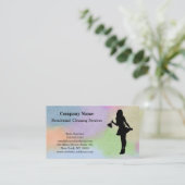 Modern Professional Cleaning Service Visitekaartje (Staand voorkant)